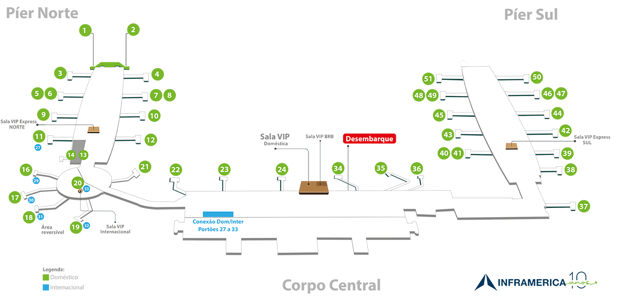 Mapa do Aeroporto de Brasília