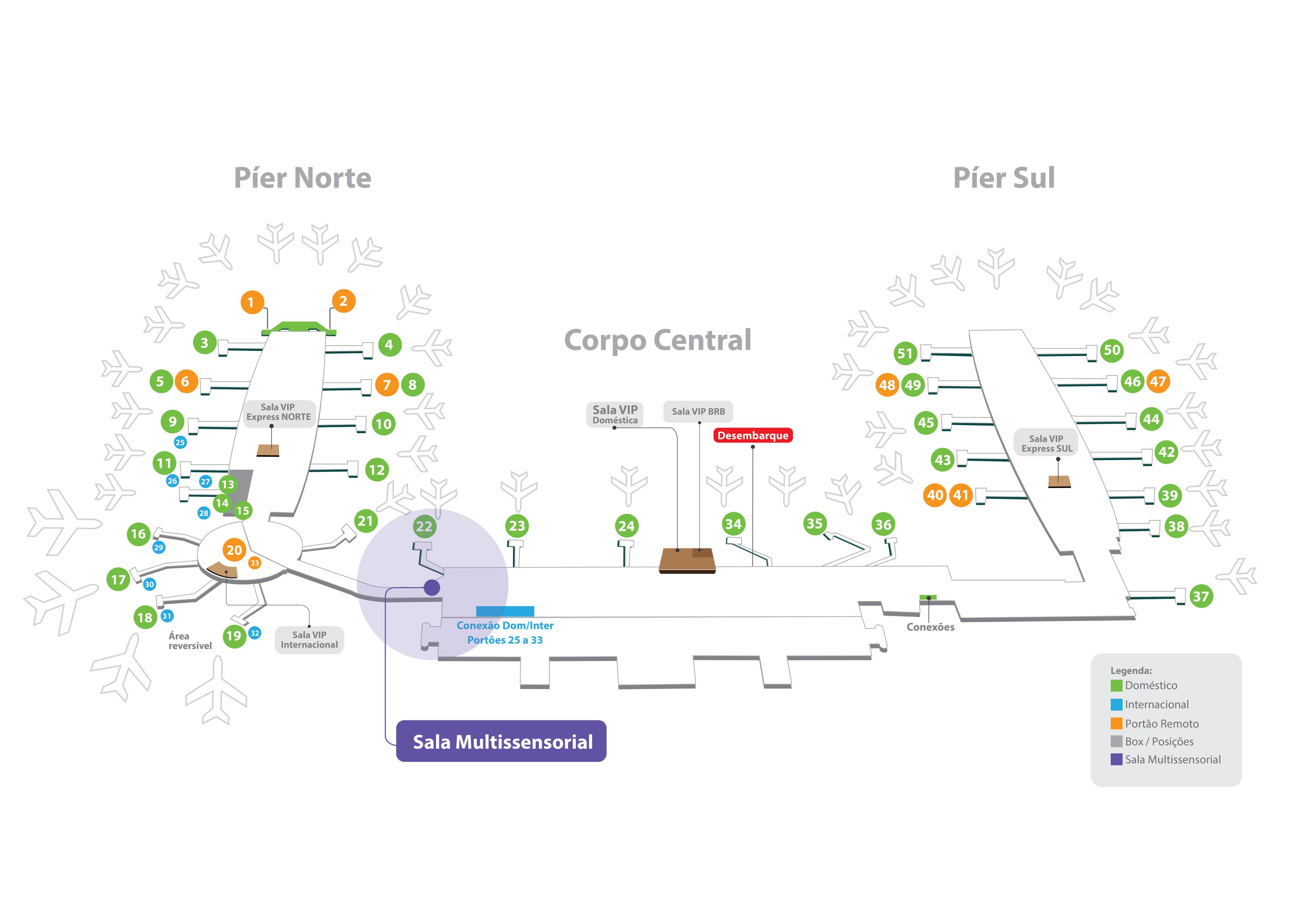 Mapa do Aeroporto de Brasília