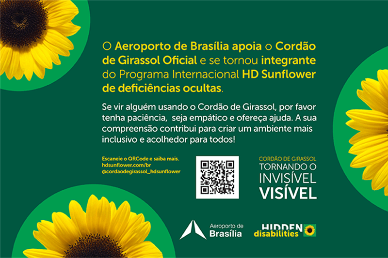 Aeroporto de Brasília é membro e apoiador do Cordão de Girassol Oficial (HD Sunflower)